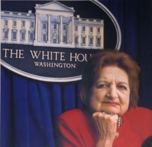 Helen Thomas - Journalist for The White House press corps.
